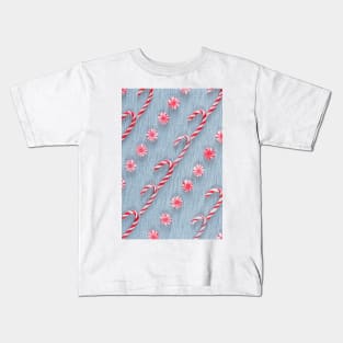 Candy Canes and Peppermint Pinwheels Kids T-Shirt